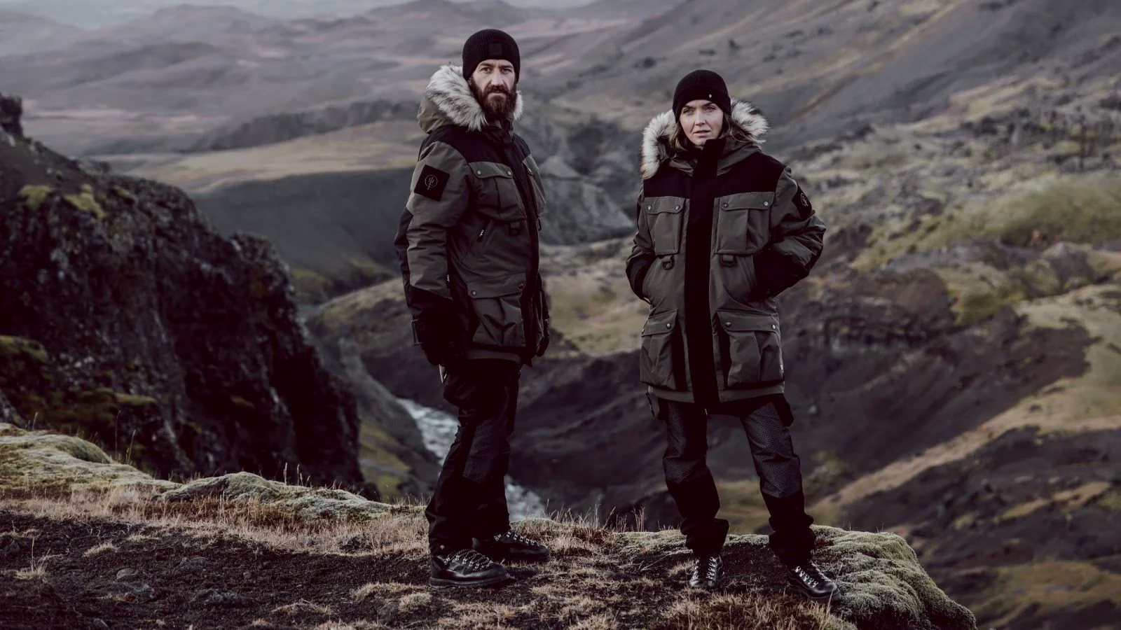 ThruDark models out hiking