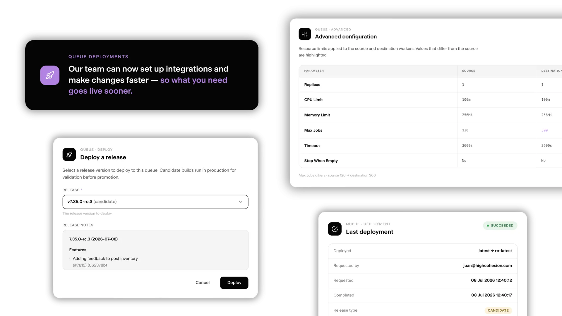 Faster integrations in the HighCohesion Control Panel